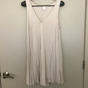 H&M beige swing tank dress